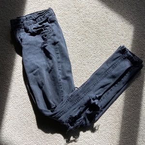 Black Distressed Jeans